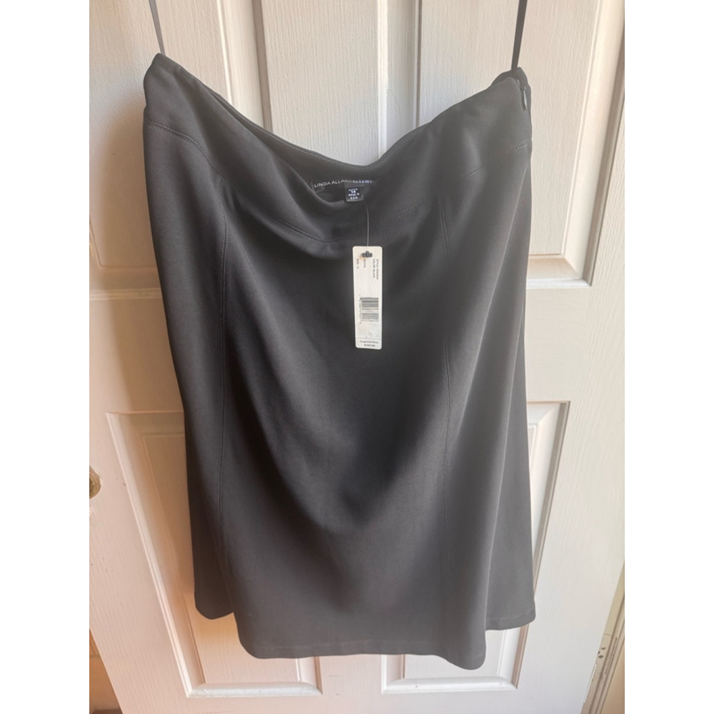 NWT VINTAGE Linda Allard for Ellen Tracy Pencil Skirt Size 14 Petite Black